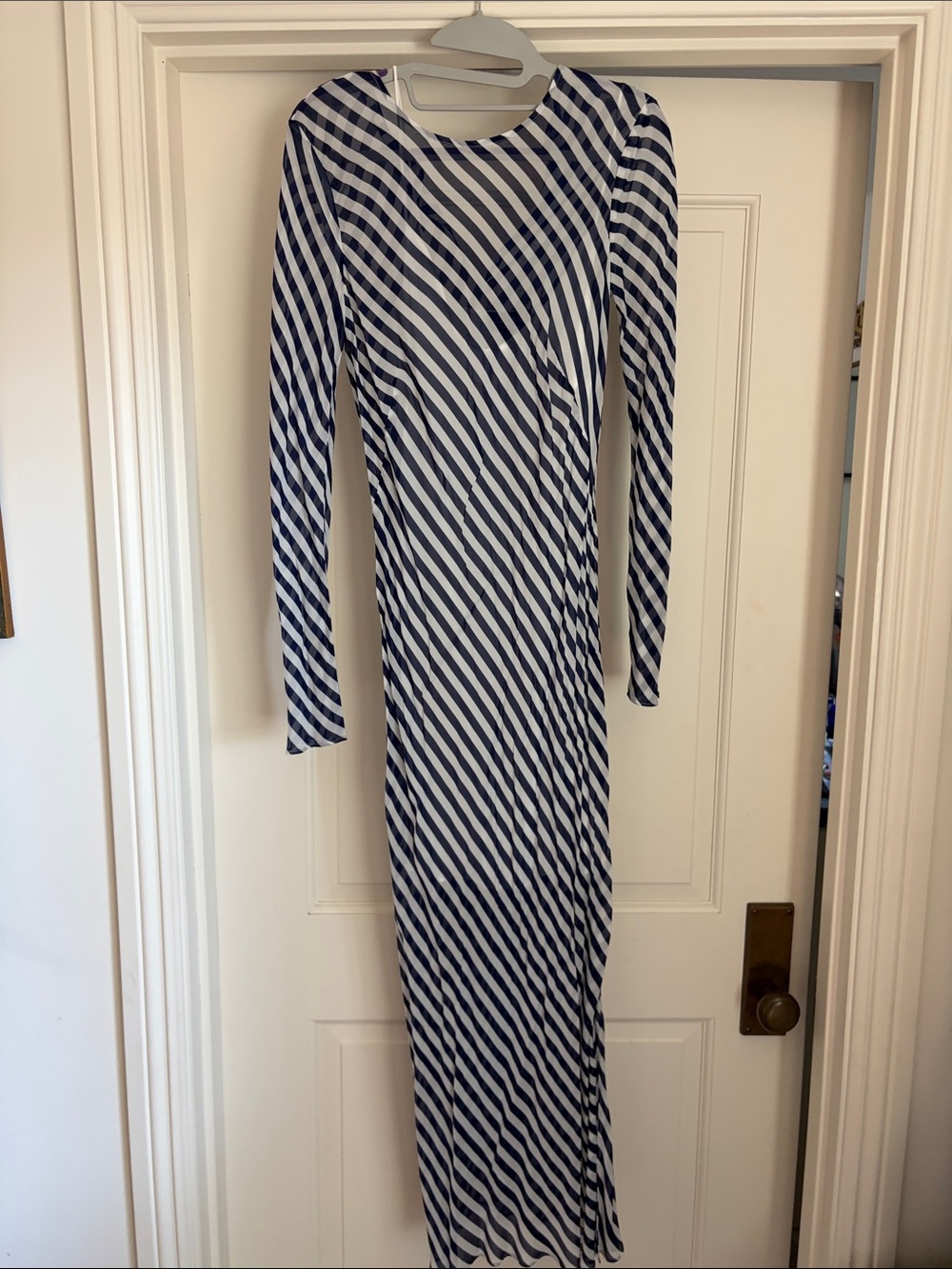 NWT J. Crew Collection Sheer Dress Stripe Sz 6